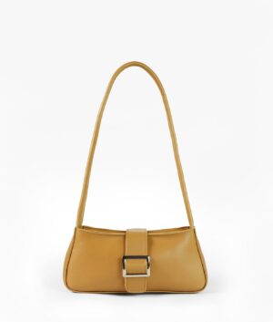 Mustard Yellow Vintage Buckle Shoulder Bag