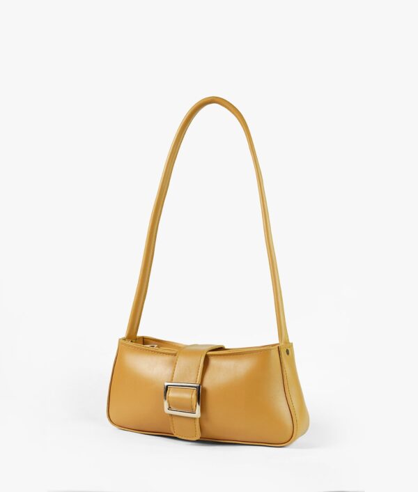 Mustard Yellow Vintage Buckle Shoulder Bag