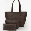 Dark brown Ella set of 3 tote bag
