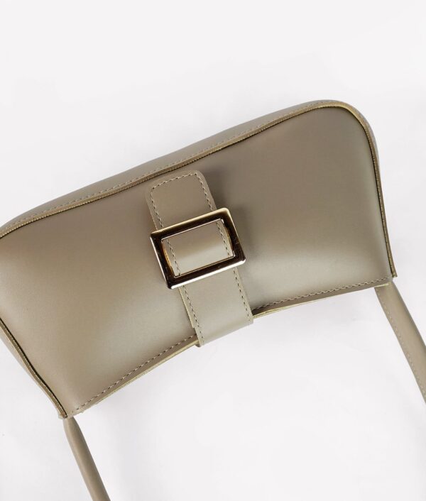Coffee Vintage Buckle Shoulder Bag