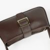 Dark brown Vintage Buckle Shoulder Bag