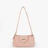 Pink Aura Suede Shoulder Bag