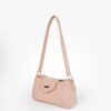 Pink Aura Suede Shoulder Bag