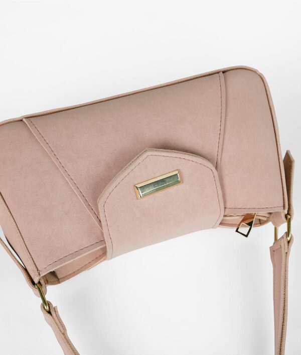 Pink Aura Suede Shoulder Bag