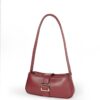 Maroon Vintage Buckle Shoulder Bag
