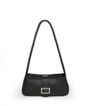 Black Vintage Buckle Shoulder Bag