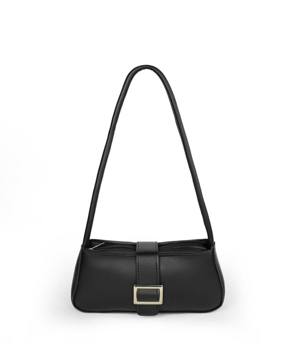 Black Vintage Buckle Shoulder Bag