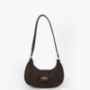 DARK BROWN AVA CHECK SHOULDER BAG