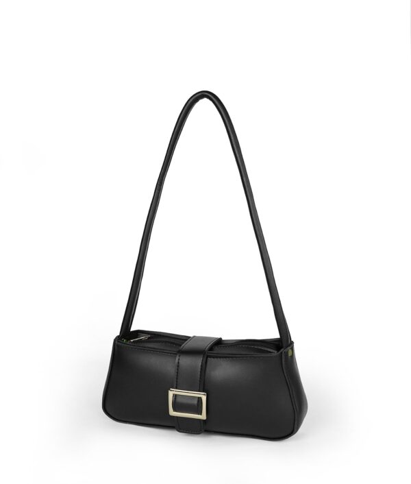 Black Vintage Buckle Shoulder Bag