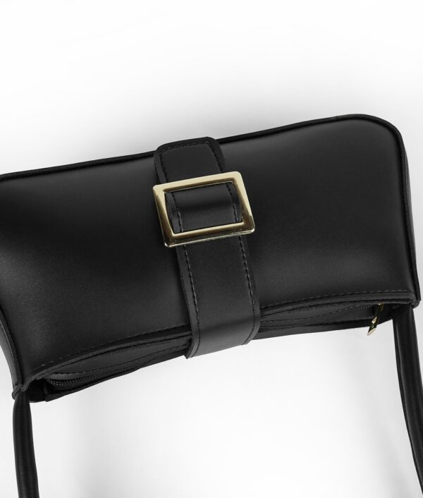 Black Vintage Buckle Shoulder Bag