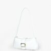 White Vintage Buckle Shoulder Bag