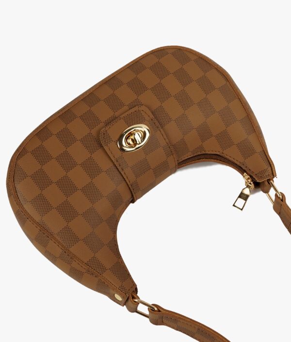 HORSE BROWN AVA CHECK SHOULDER BAG