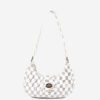 WHITE AVA CHECK SHOULDER BAG