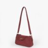 Maroon Aura Suede Shoulder Bag