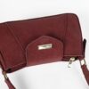 Maroon Aura Suede Shoulder Bag