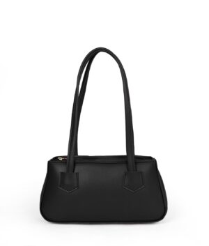 Black Luxe Handle Shoulder Bag