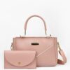 Pink Combo Top Handle Cross body Bags