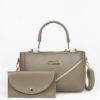 Beige Combo Top Handle Cross Body Bag