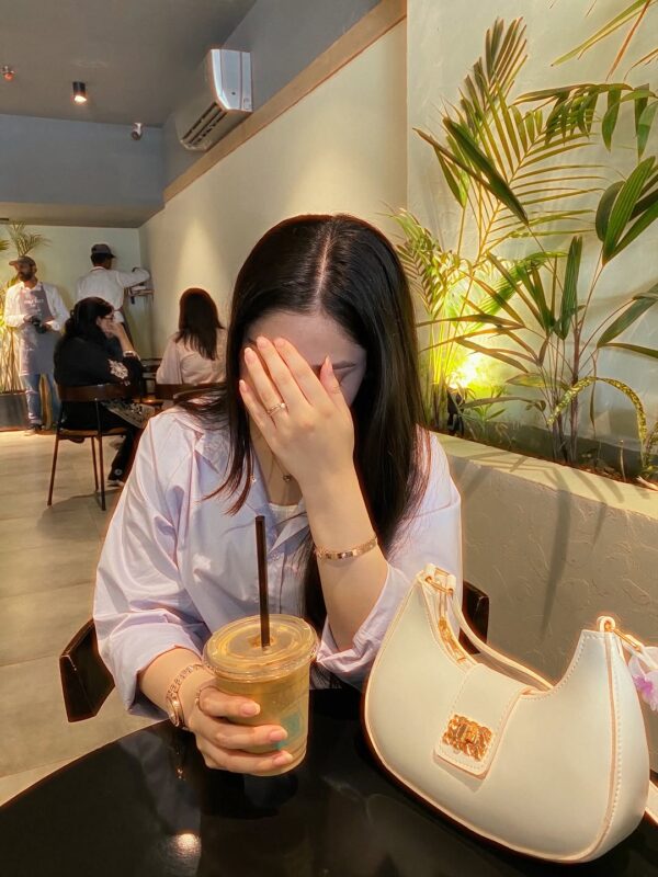 White AVA Shoulder Bag