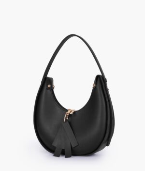 Black Crossbody Hobo Bag
