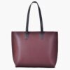 Burgundy Long Hande Tote Bag