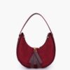 Burgundy Crossbody Hobo Bag