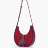 Burgundy Crossbody Hobo Bag
